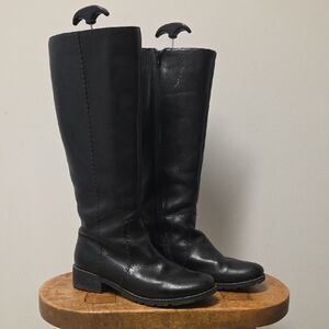 Sofft Tall Boots Women's 9 Adabelle Black Leather Riding Equestrian